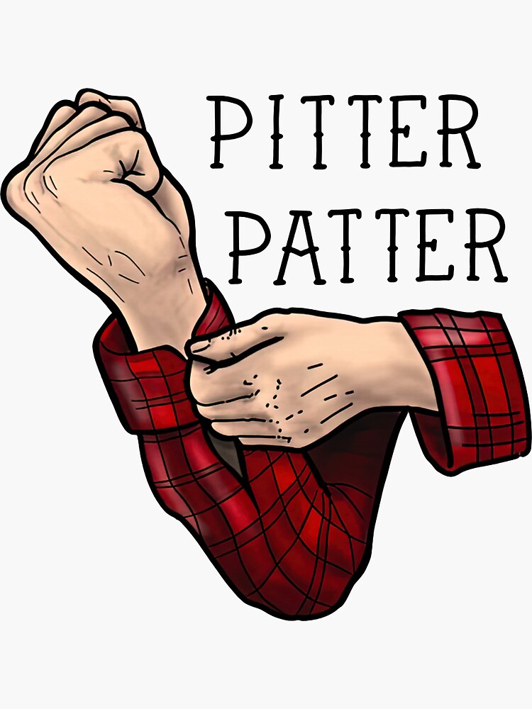 "pitter patter" Sticker for Sale by CandaTrendy Redbubble