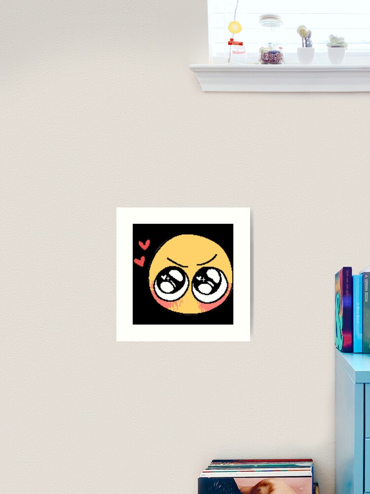 angy love - adorable cursed emoji Art Print for Sale by Blue Pencil