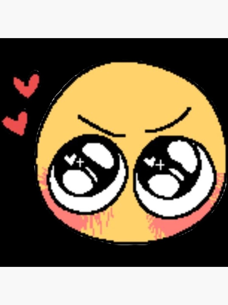 joy and love - adorable cursed emoji Sticker for Sale by Blue Pencil