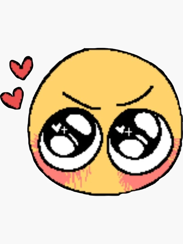 aww shuksss! - adorable cursed emoji Sticker for Sale by Blue Pencil