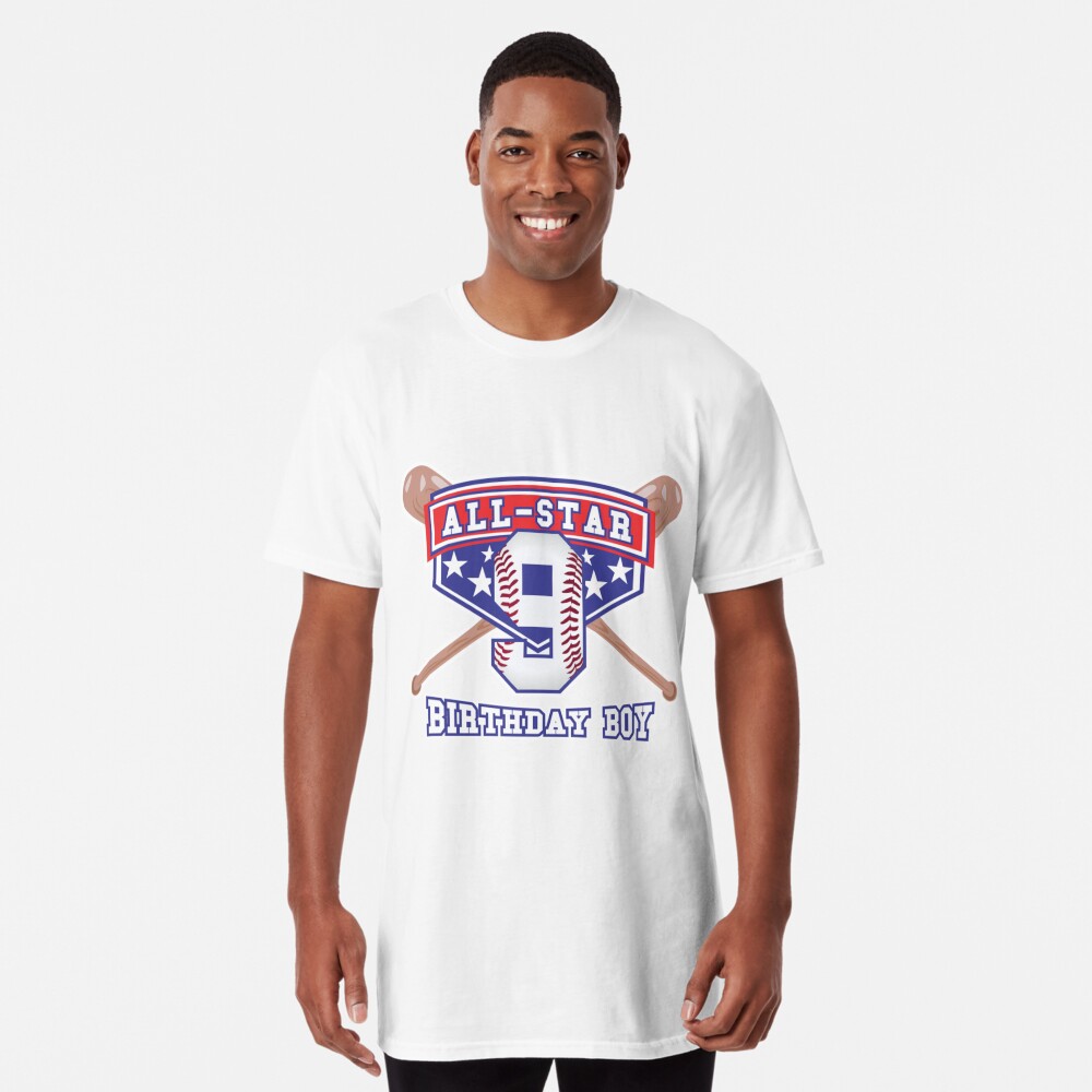 Youth Player All Star 9th Birthday Baseball Boy | Kids T-Shirt