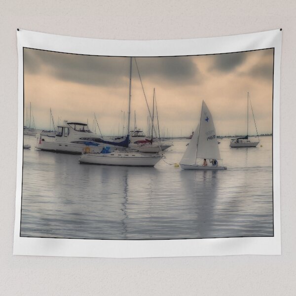 Item preview, Sailboats Port Jefferson Harbor designed and sold by Smoothstones.