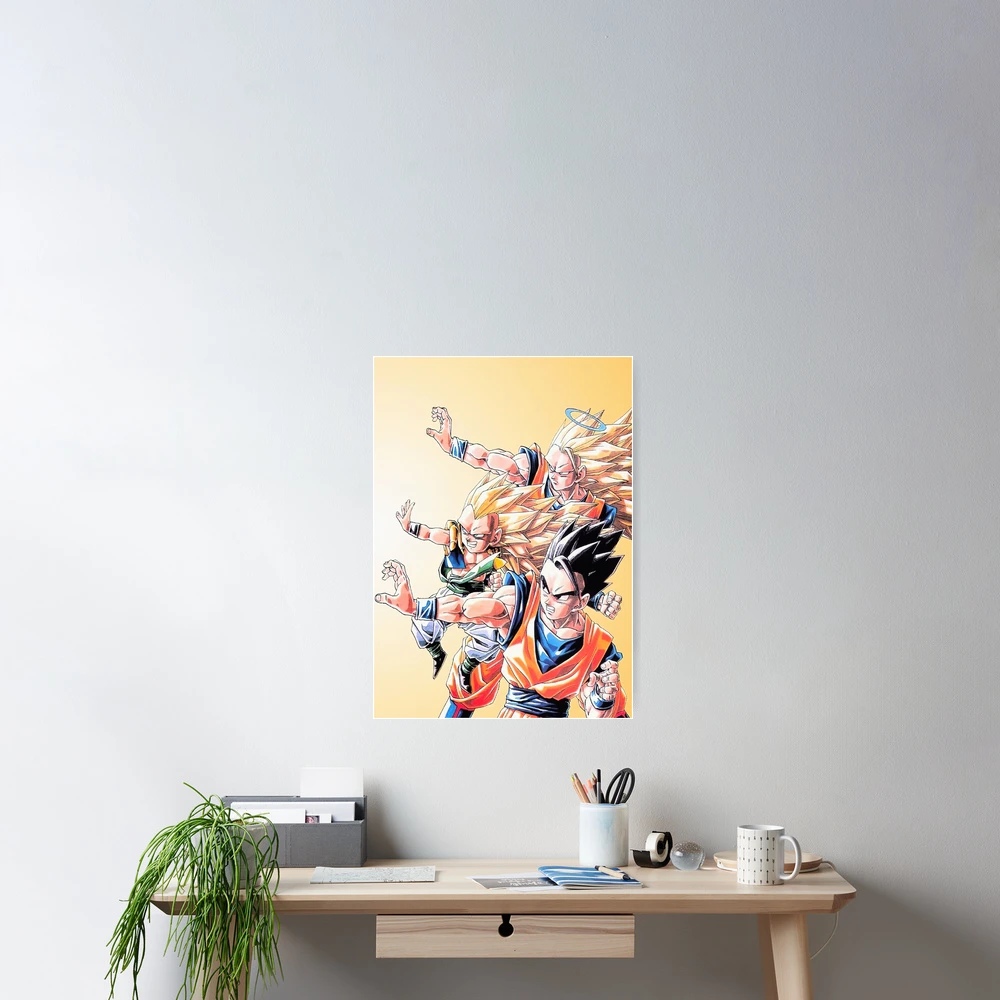 Poster Adesivo Anime Dragon Ball Z Goku Gohan Goten - Cogumelo