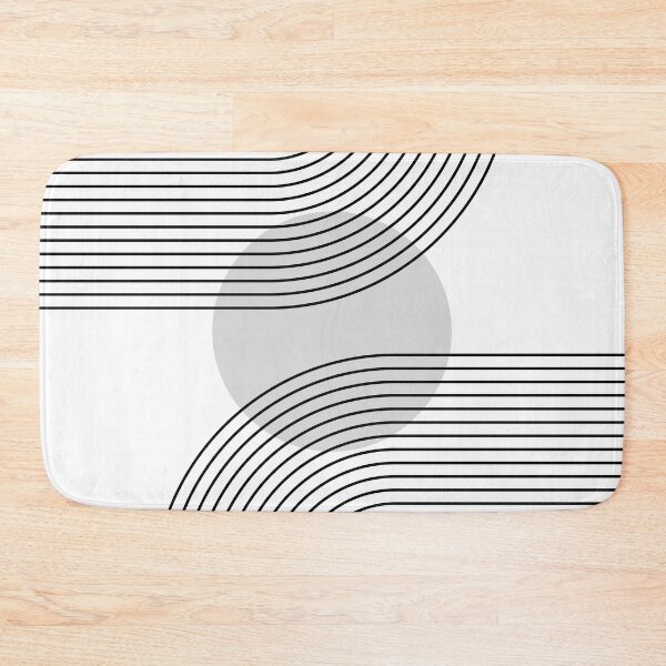 Item preview, Geometric Lines Sun Rainbow 9 in Monochrome designed and sold by nineFlorals.