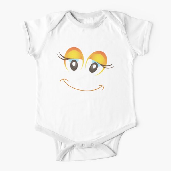 Eyes and Mouth Short Sleeve Baby One-Piece