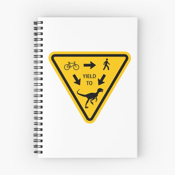 Item preview, Dinosaur Yield Sign designed and sold by Clusterfudge.