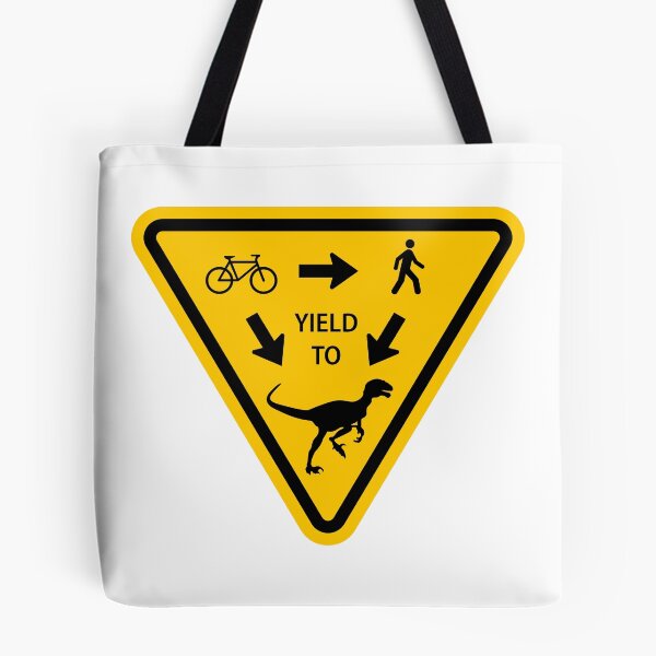 Item preview, Dinosaur Yield Sign designed and sold by Clusterfudge.