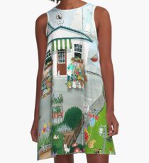 Purr-fect Blooms A-Line Dress