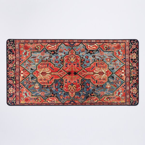Item preview, Kashan Poshti Central Persian Rug Print designed and sold by Vicky Brago-Mitchell®.
