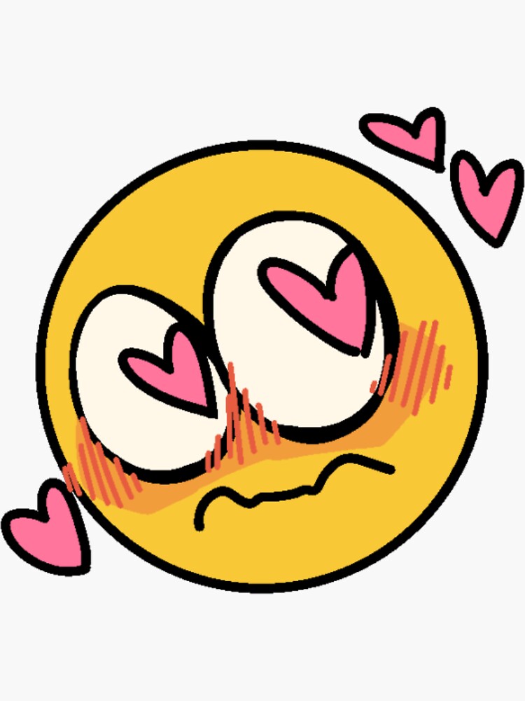 gosh darn it ! love you too much! - adorable cursed emoji Sticker for Sale  by Blue Pencil