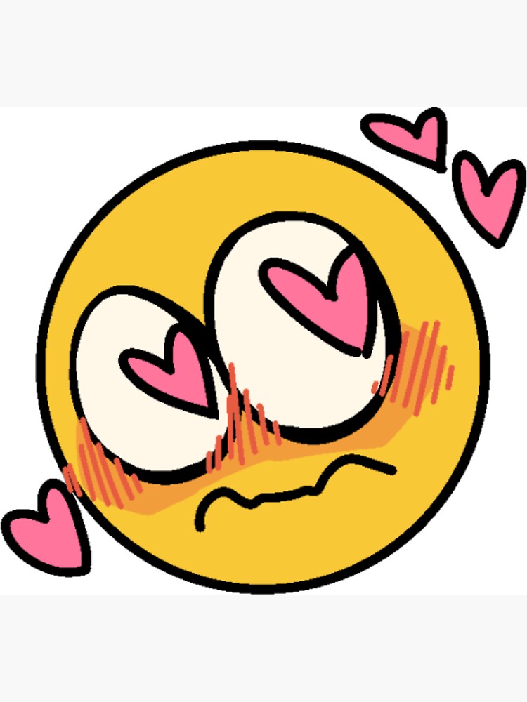 your biggest fan - adorable cursed emoji Sticker for Sale by Blue Pencil