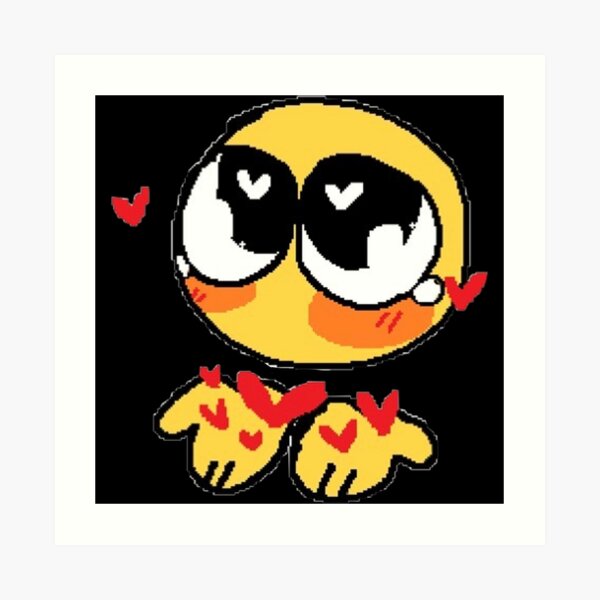 love yaaaaa - adorable cursed emoji | Art Board Print