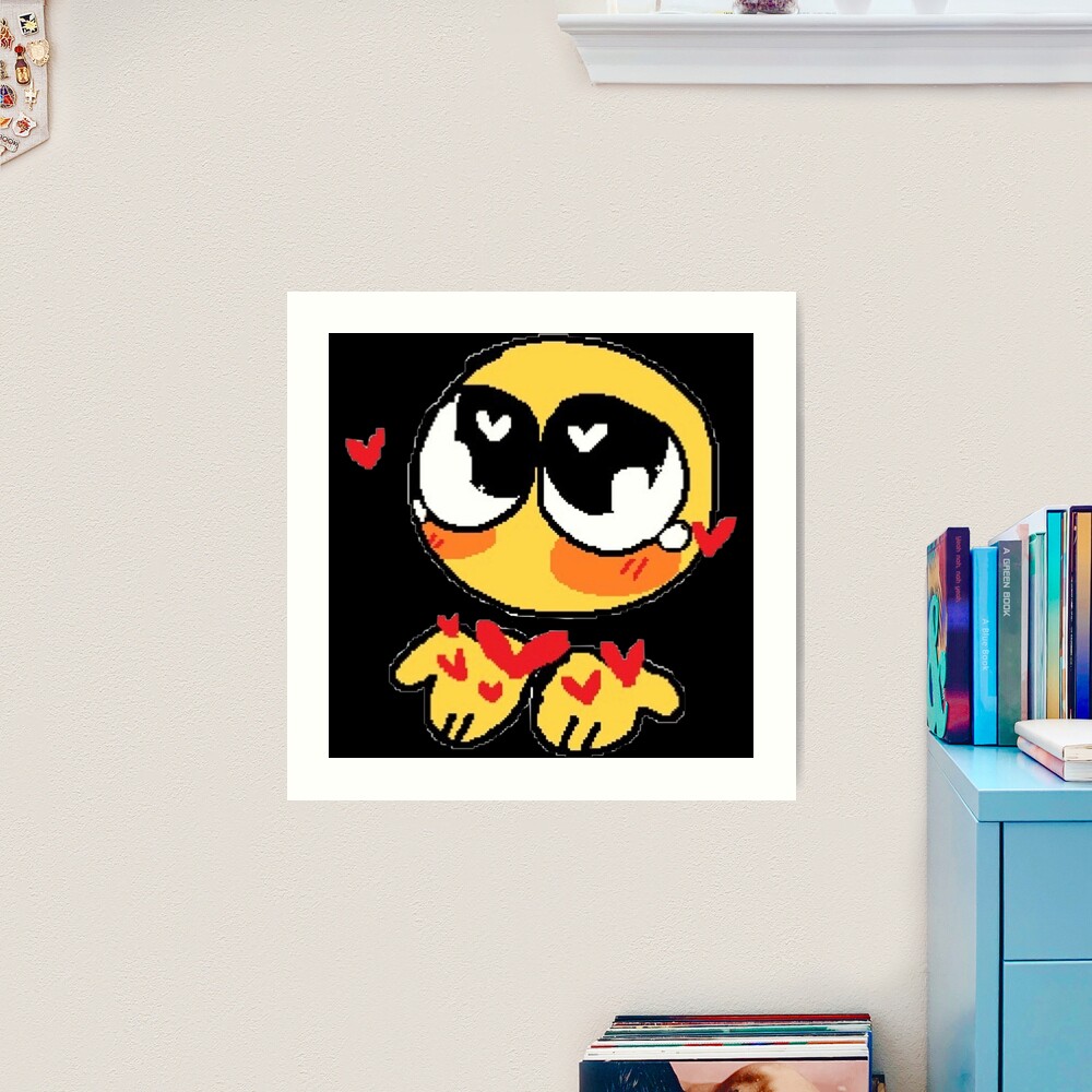 angy love - adorable cursed emoji Art Print for Sale by Blue Pencil