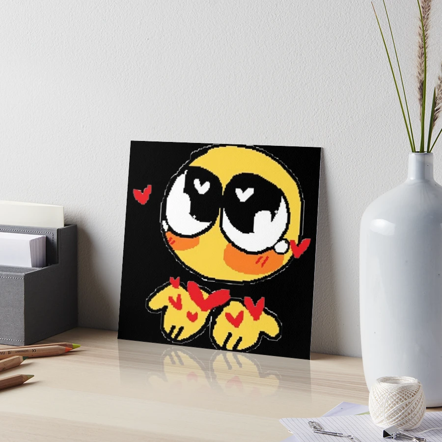 angy love - adorable cursed emoji Art Print for Sale by Blue Pencil