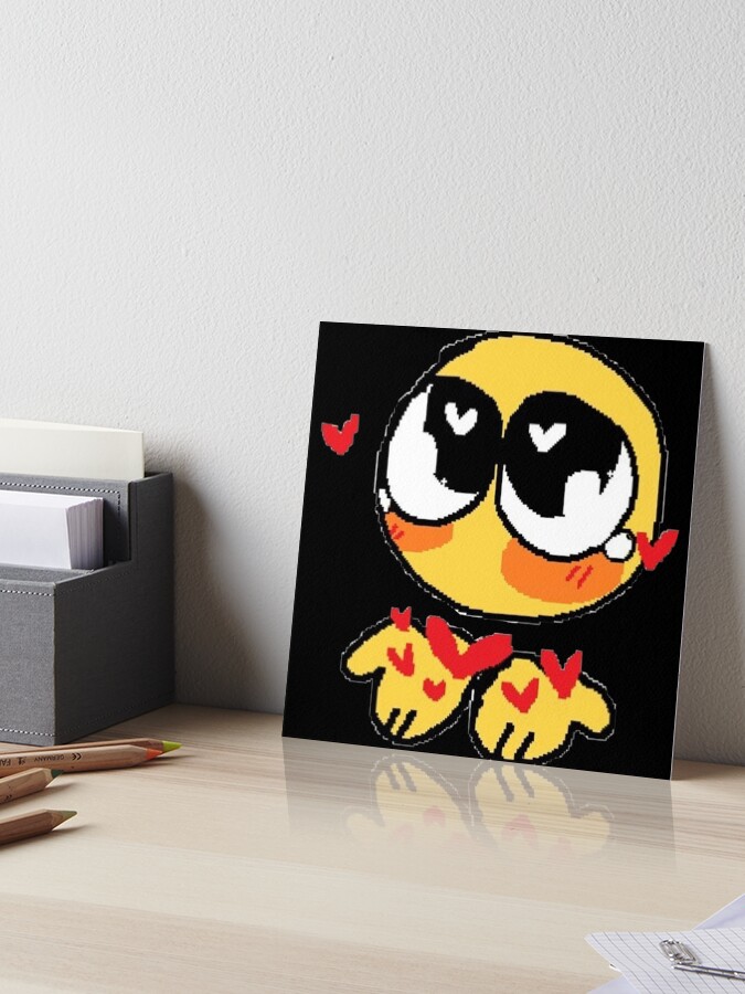 love yaaaaa - adorable cursed emoji | Art Board Print