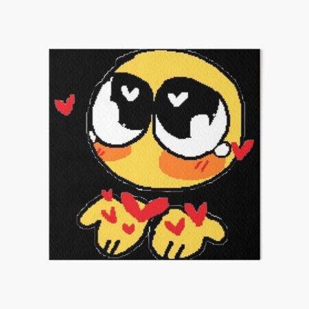 fire eyes - adorable cursed emoji | Art Board Print