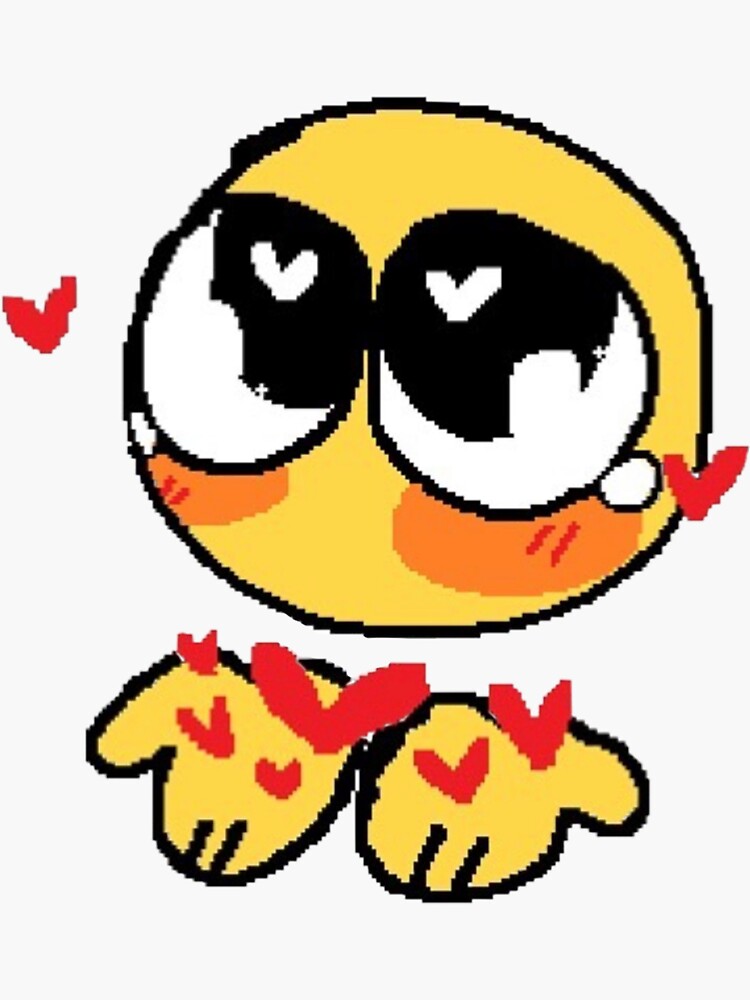 WUV YOU SO MUCH ! - adorable cursed emoji Sticker for Sale by