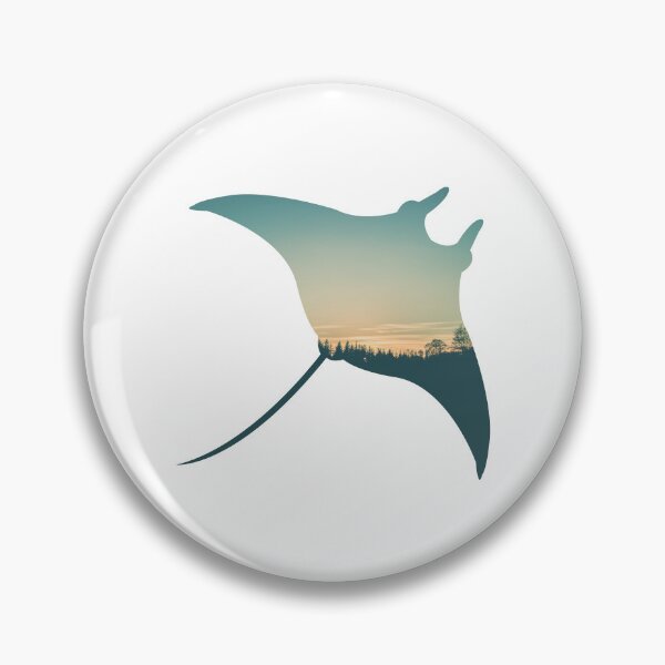 Item preview, Forest Trees Under Calm Sky Manta Ray | Cute Manta Ray designed and sold by BopleDesigns.