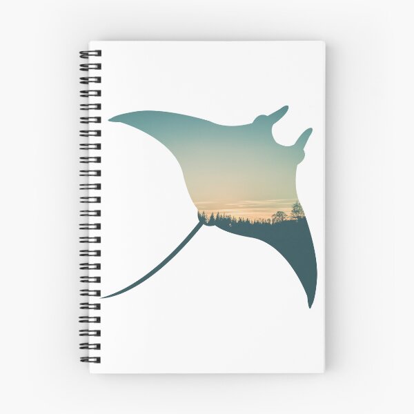 Item preview, Forest Trees Under Calm Sky Manta Ray | Cute Manta Ray designed and sold by BopleDesigns.
