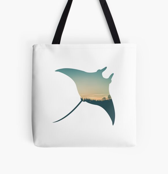 Item preview, Forest Trees Under Calm Sky Manta Ray | Cute Manta Ray designed and sold by BopleDesigns.