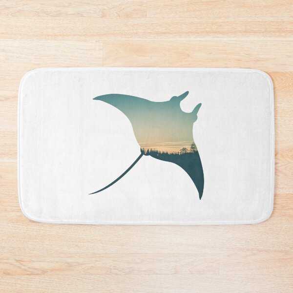 Item preview, Forest Trees Under Calm Sky Manta Ray | Cute Manta Ray designed and sold by BopleDesigns.