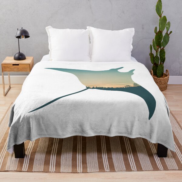 Item preview, Forest Trees Under Calm Sky Manta Ray | Cute Manta Ray designed and sold by BopleDesigns.
