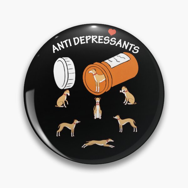 Artikelvorschau, Antidepressiva Whippet Hundeliebhaber entworfen und verkauft von Unique-Tees.