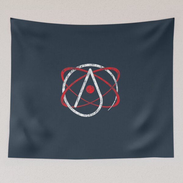 Item preview, Atheist Atom Symbol T Shirt - Distressed Graphic Tee designed and sold by QuyenBeo.