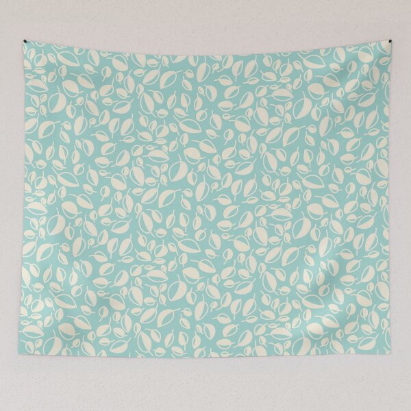 Item preview, Simple Leaves on Blue designed and sold by WalkSimplyArt.