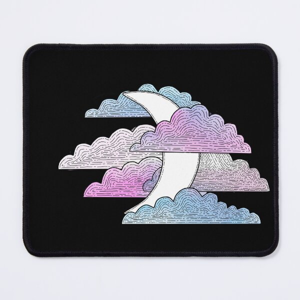 Item preview, Subtle Pride Moon and Clouds Black designed and sold by mothofthemist.