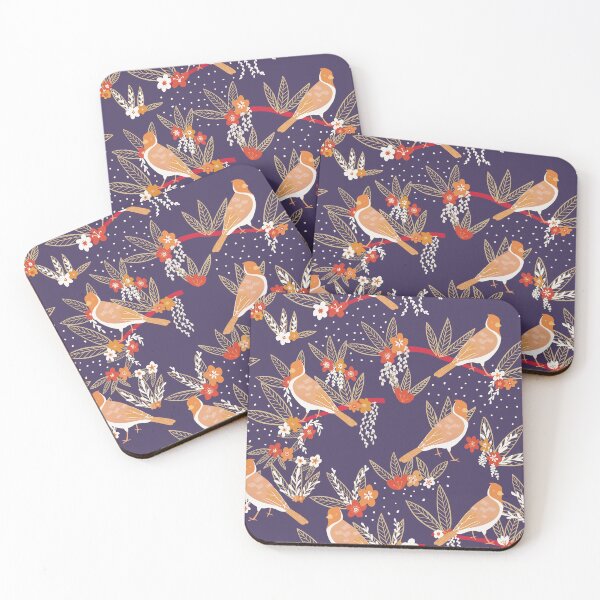 Item preview, Tropical birds in blue designed and sold by SisterlyLove.