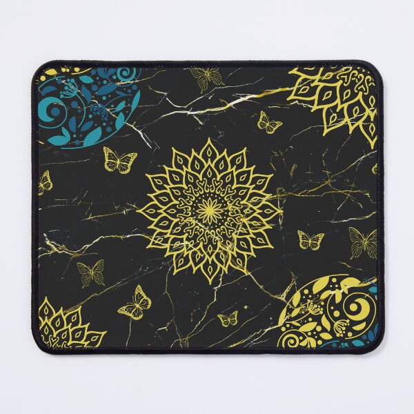 Item preview, Black & Gold Spiritual Yin Yang Mandala Floral Pattern! designed and sold by davechi-stone.