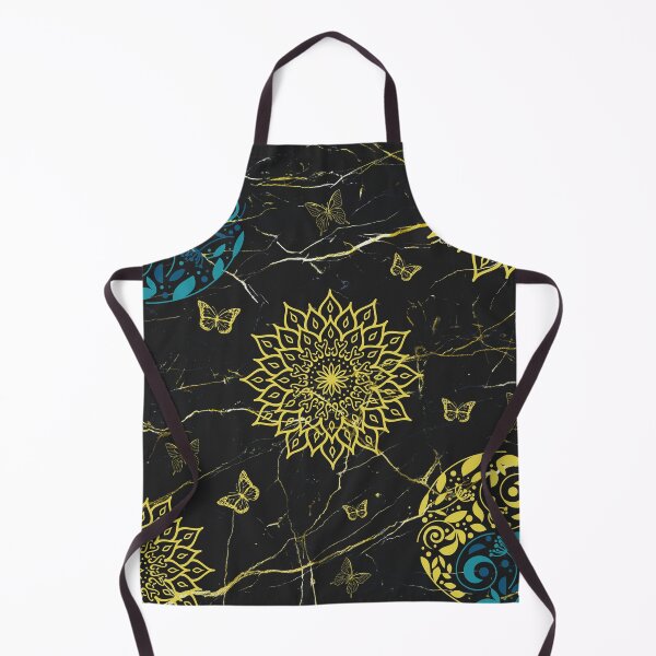 Item preview, Black & Gold Spiritual Yin Yang Mandala Floral Pattern! designed and sold by davechi-stone.