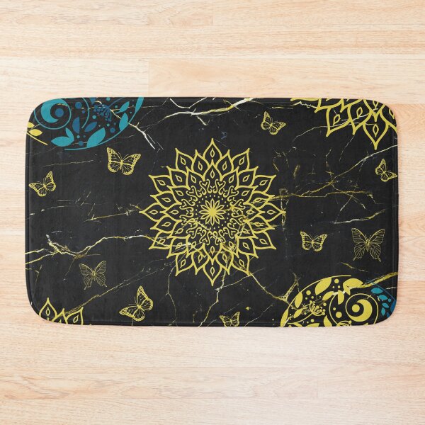 Item preview, Black & Gold Spiritual Yin Yang Mandala Floral Pattern! designed and sold by davechi-stone.