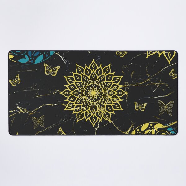 Item preview, Black & Gold Spiritual Yin Yang Mandala Floral Pattern! designed and sold by davechi-stone.