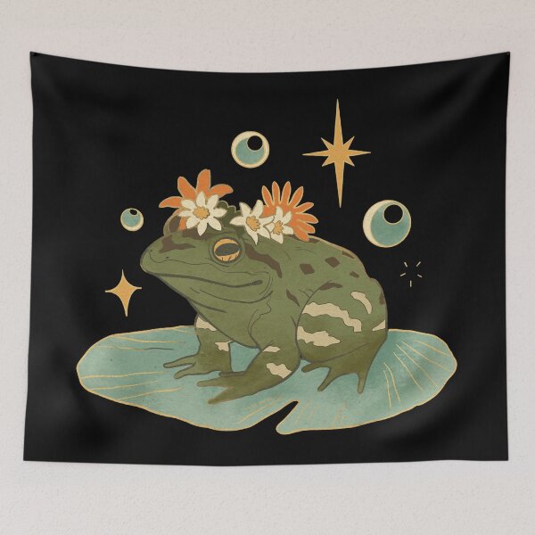 Item preview, Celestial Frog - ornate frog artwork designed and sold by CabbageNClouds.
