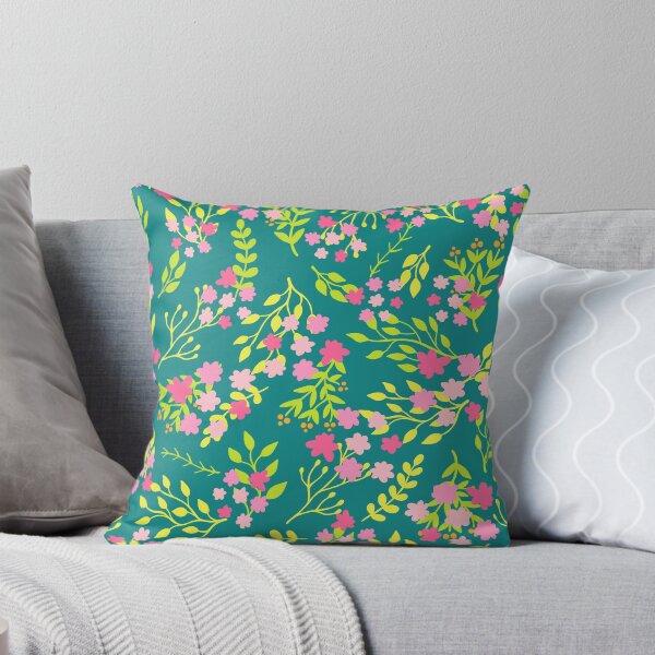 Item preview, Teal and Pink Floral Pattern designed and sold by LarkDesigns.