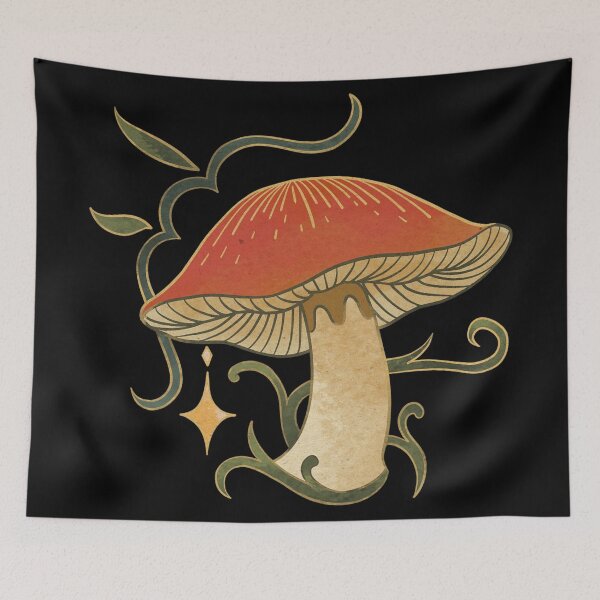 Item preview, Celestial redcap - ornate Redcap mushroom artwork designed and sold by CabbageNClouds.
