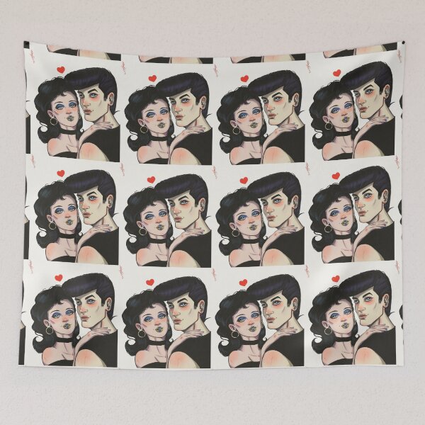 Item preview, Greaser couple with a red heart  designed and sold by ruby varelas-chavez.