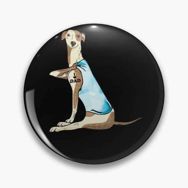 Artikelvorschau, Ich liebe Papa Tattoo Whippet Hundeliebhaber entworfen und verkauft von Unique-Tees.
