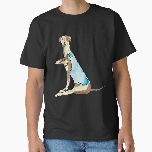 Item preview, I love dad tattoo Whippet dog Lovers designed and sold by Unique-Tees.