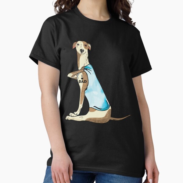 Item preview, I love dad tattoo Whippet dog Lovers designed and sold by Unique-Tees.