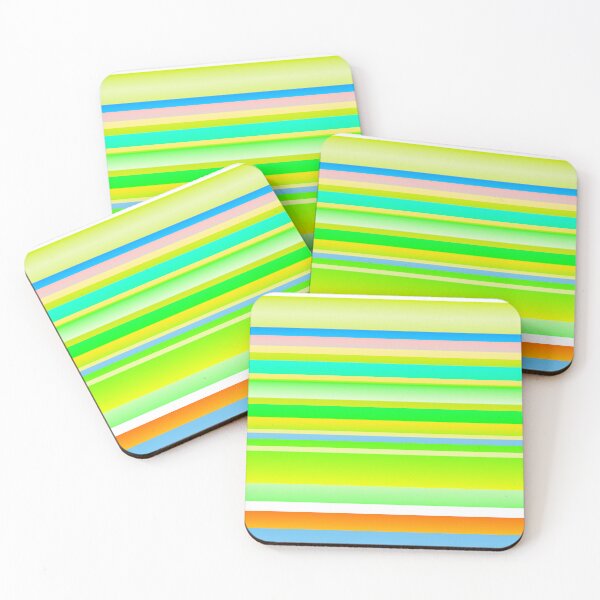 Item preview, Green color palette striped lines  designed and sold by lausn.