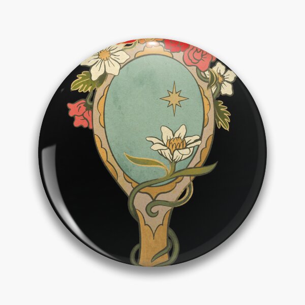 Item preview, Celestial Mirror - ornate forest mirror artwork designed and sold by CabbageNClouds.