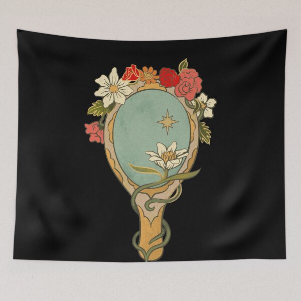 Item preview, Celestial Mirror - ornate forest mirror artwork designed and sold by CabbageNClouds.