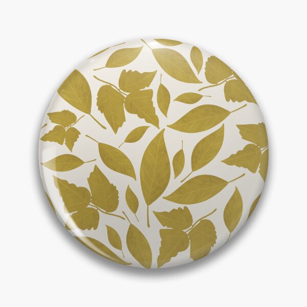 Item preview, White Cream and Mustard Leaves Pattern designed and sold by WalkSimplyArt.