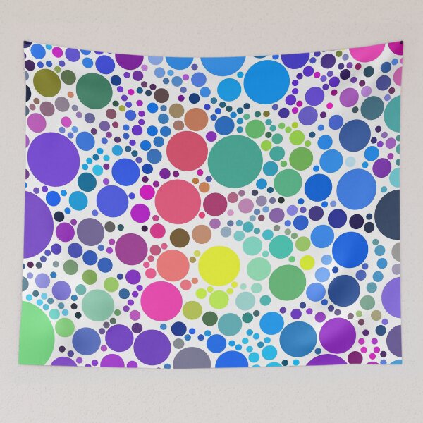 Item preview, Radical Bursting Multicolored Polkadots Pattern Design  designed and sold by patternsoup.
