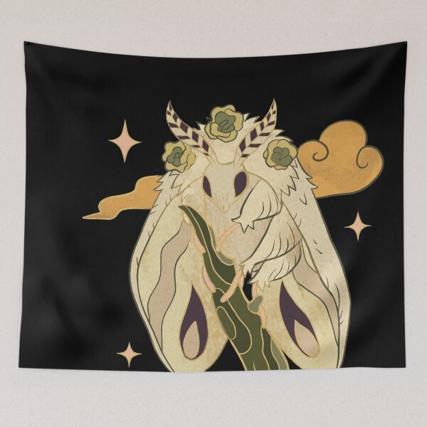 Item preview, Celestial Moth - ornate white moth artwork designed and sold by CabbageNClouds.