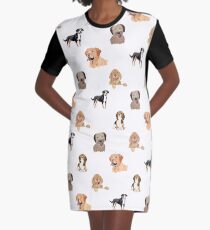 Dog Pattern Graphic T-Shirt Dress