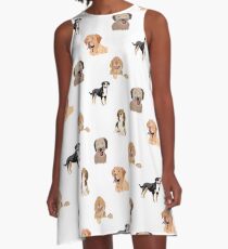 Dog Pattern A-Line Dress